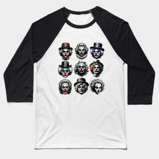 Clowncore Creepy Clown Club Baseball T-Shirt